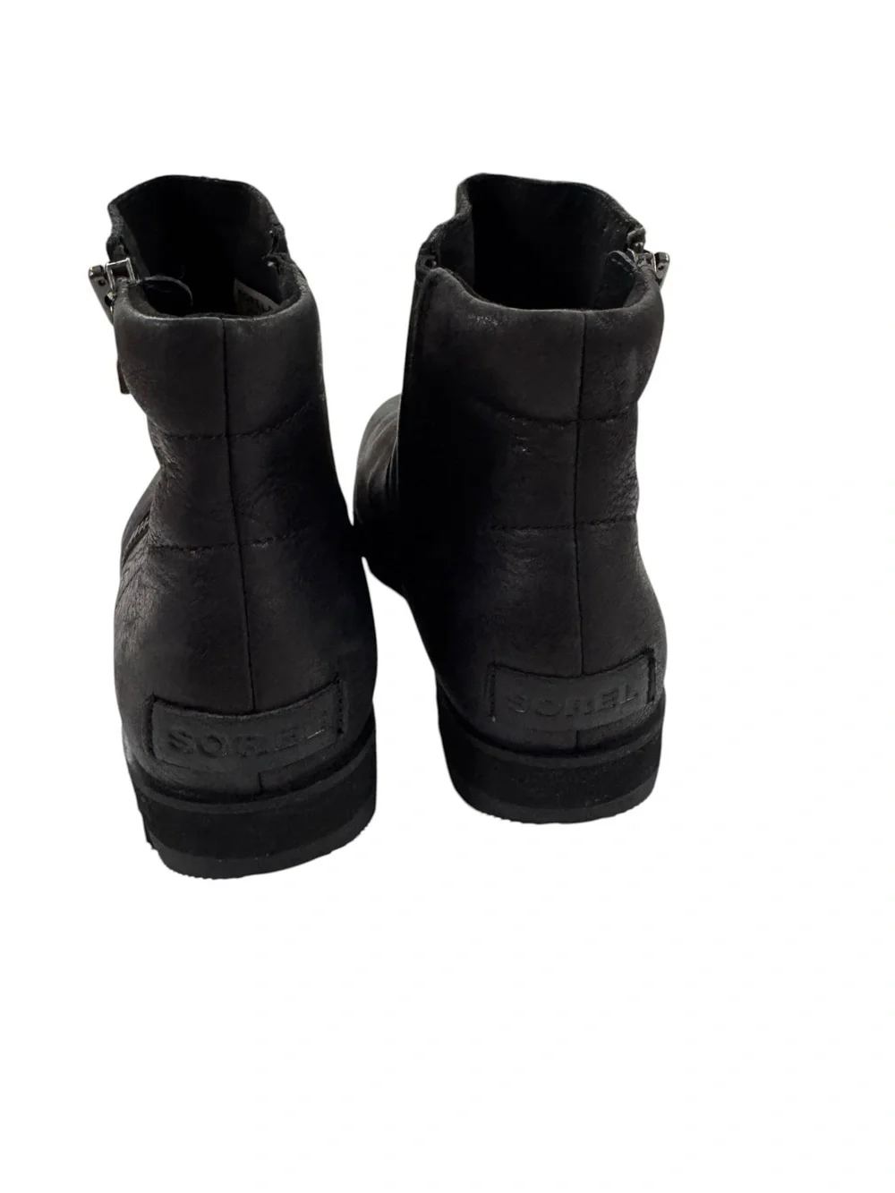 SOREL Harlow Waterproof Leather Bootie Black Size 8